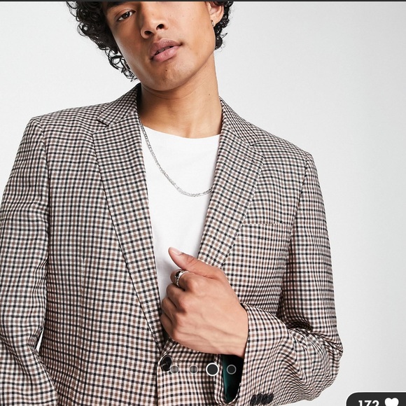 Harry Brown Brown Plaid Suit Jacket - Picture 3 of 4